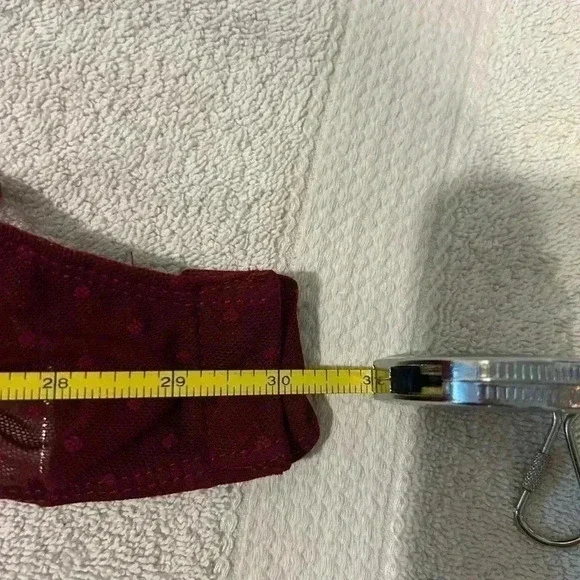 🌟”Free People Intimately” NWT Pomegranate Long Sleeve Thong Bodysuit Size M🌟 - Picture 8 of 13